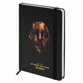 Ежедневник недатированный с резинкой А5 145х203мм, BRAUBERG, твердый, фольга, 128л, Face, 116296