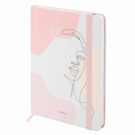 Ежедневник недатированный с резинкой А5 145х203мм, BRAUBERG, твердый, фольга, 128л, Figure, 116297