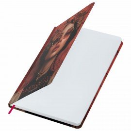 Ежедневник недатированный с резинкой А5 145х203мм, BRAUBERG, твердый, фольга, 128л, Red vibe, 116298