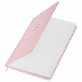 Ежедневник недатированный с резинкой А5 145х203мм, BRAUBERG, твердый, розовый, 160л, Minimal, 116301