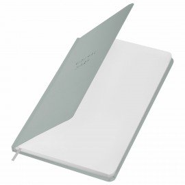 Ежедневник недатированный с резинкой А5 145х203мм, BRAUBERG, твердый, серый, 160л, Minimal, 116302