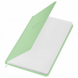 Ежедневник недатированный с резинкой А5 145х203мм, BRAUBERG, твердый, зеленый, 160л, Minimal, 116303