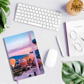 Ежедневник недатированный с резинкой А5 145х203мм, BRAUBERG, твердый, 160л, Cappadocia, 116306