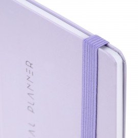 Еженедельник недатированный с резинкой 171х93мм BRAUBERG, твердый, сиреневый, 64л, Minimal, 116308