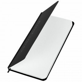 Еженедельник недатированный с резинкой 171х93мм, BRAUBERG, твердый, черный, 64л, Minimal, 116309