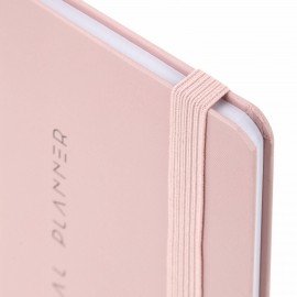 Еженедельник недатированный с резинкой 171х93мм, BRAUBERG, твердый, розовый, 64л, Minimal, 116310