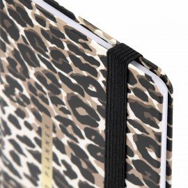 Еженедельник недатированный с резинкой 171х93мм, BRAUBERG, твердый, 64л, Leopard print, 116312