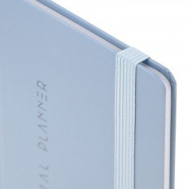 Еженедельник недатированный с резинкой 171х93мм, BRAUBERG, твердый, голубой, 64л, Minimal, 116313