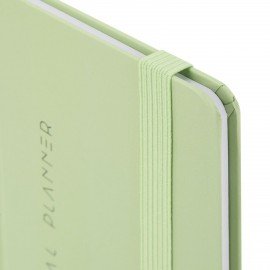 Еженедельник недатированный с резинкой 171х93мм, BRAUBERG, твердый, зеленый, 64л, Minimal, 116314