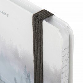 Блокнот с резинкой в клетку 96л, А5 145х203, твердая обложка, BRAUBERG, Дизайн 1, 116315