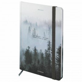 Блокнот с резинкой в клетку 96л, А5 145х203, твердая обложка, BRAUBERG, Дизайн 1, 116315