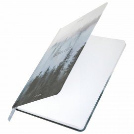 Блокнот с резинкой в клетку 96л, А5 145х203, твердая обложка, BRAUBERG, Дизайн 1, 116315