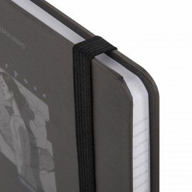 Блокнот с резинкой в клетку 96л, А5 145х203, твердая обложка, BRAUBERG, Дизайн 2, 116316