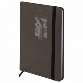 Блокнот с резинкой в клетку 96л, А5 145х203, твердая обложка, BRAUBERG, Дизайн 2, 116316