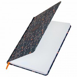 Блокнот с резинкой в клетку 96л, А5 145х203, твердая обложка, BRAUBERG, Дизайн 3, 116317