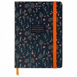 Блокнот с резинкой в клетку 96л, А5 145х203, твердая обложка, BRAUBERG, Дизайн 3, 116317