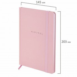 Блокнот с резинкой в клетку 96л, А5 145х203, твердая обложка, BRAUBERG, Дизайн 5, 116319