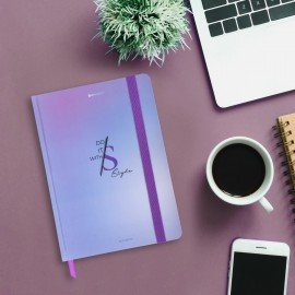 Блокнот с резинкой в клетку 96л, А5 145х203, твердая обложка, BRAUBERG, Дизайн 6, 116320