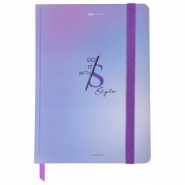 Блокнот с резинкой в клетку 96л, А5 145х203, твердая обложка, BRAUBERG, Дизайн 6, 116320