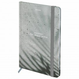 Блокнот с резинкой в клетку 96л, А5 145х203, твердая обложка с фольгой, BRAUBERG, Дизайн 10, 116324