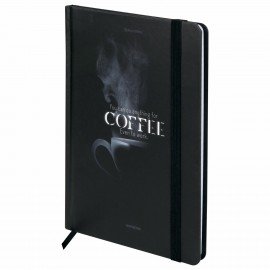 Блокнот с резинкой в клетку 96л, А5 145х203, твердая обложка фольга, BRAUBERG, Дизайн 11, 116325