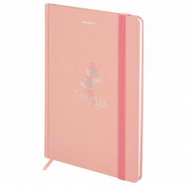 Блокнот с резинкой в клетку 96л, А5 145х203, твердая обложка фольга, BRAUBERG, Дизайн 16, 116330