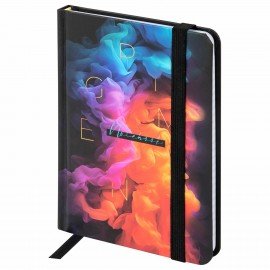 Блокнот с резинкой в клетку 96л, МАЛЫЙ ФОРМАТ А6 109х148, твердая обложка, BRAUBERG, Дизайн 5, 116335