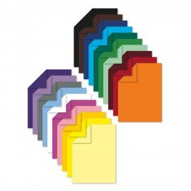 Картон цветной А4 ТОНИРОВАННЫЙ В МАССЕ, 40л. 20цв., склейка, 180г/м2, BRAUBERG, 116341