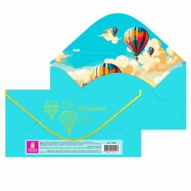 Конверт для денег "Soft Style" 166х82мм, софт тач, фольга, ЗОЛОТАЯ СКАЗКА, 6 дизайнов, 116362