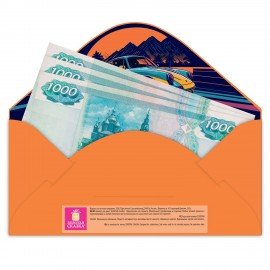 Конверт для денег НАБОР 6 дизайнов, 166х82мм, софт тач, фольга ЗОЛОТАЯ СКАЗКА, 116364