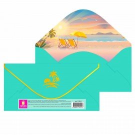 Конверт для денег НАБОР 6 дизайнов, 166х82мм, софт тач, фольга ЗОЛОТАЯ СКАЗКА, 116364