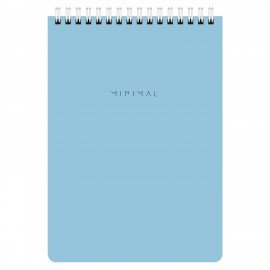 Блокнот А5 146х206мм, 60л, гребень, картон, жест подложка, клетка, BRAUBERG Minimal Pastel, 116427