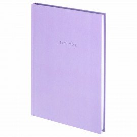 Блокнот БОЛЬШОЙ ФОРМАТ 200х290 мм, А4, 80 л., твердый, клетка, BRAUBERG "Minimal", сиреневый, 116434