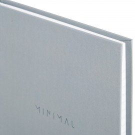 Блокнот А5 134х206 мм, 80 л., твёрдый, клетка, BRAUBERG "Minimal", серый, 116437