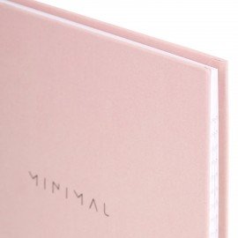 Блокнот А5 134х206 мм, 80 л., твёрдый, клетка, BRAUBERG "Minimal", розовый, 116441