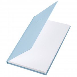 Блокнот А5 134х206 мм, 80 л., твёрдый, клетка, BRAUBERG "Minimal", голубой, 116442