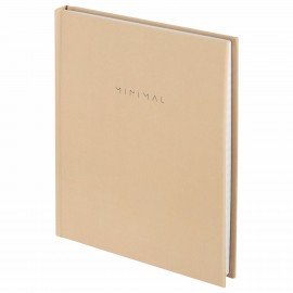 Блокнот МАЛЫЙ ФОРМАТ 110х147 мм, А6, 80 л., твердый, клетка, BRAUBERG "Minimal", бежевый, 116446