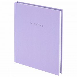 Блокнот МАЛЫЙ ФОРМАТ 110х147 мм, А6, 80 л., твердый, клетка, BRAUBERG "Minimal", сиреневый, 116448