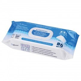 Салфетки влажные для интимной гигиены КОМПЛЕКТ(6пач.х80шт),220х250мм,Д-пантенол,LAIMA MEDICAL,116528