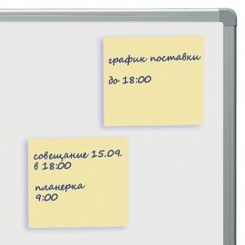 Блок самоклеящийся (стикеры) STAFF STANDARD, ПАСТЕЛЬНЫЙ 76х76 мм, желтый, 100 листов, 116573