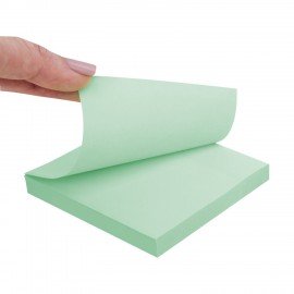 Блок самоклеящийся (стикеры) STAFF STANDARD, ПАСТЕЛЬНЫЙ 76х76 мм, зеленый, 100 листов, 116575