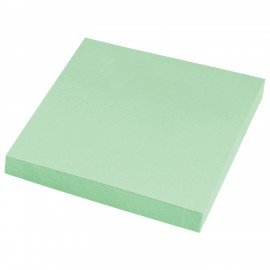 Блок самоклеящийся (стикеры) STAFF STANDARD, ПАСТЕЛЬНЫЙ 76х76 мм, зеленый, 100 листов, 116575