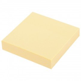 Блок самоклеящийся (стикеры) STAFF STANDARD, ПАСТЕЛЬНЫЙ 51х51 мм, желтый, 100 листов, 116577