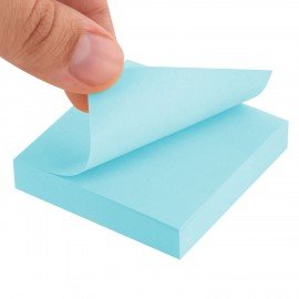 Блок самоклеящийся (стикеры) STAFF STANDARD, ПАСТЕЛЬНЫЙ 51х51 мм, голубой, 100 листов, 116578