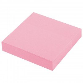 Блок самоклеящийся (стикеры) STAFF STANDARD, ПАСТЕЛЬНЫЙ 51х51 мм, розовый, 100 листов, 116580