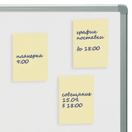 Блок самоклеящийся (стикеры) STAFF STANDARD, ПАСТЕЛЬНЫЙ 76х51 мм, желтый, 100 листов, 116581
