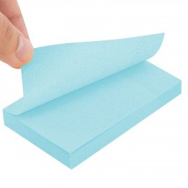 Блок самоклеящийся (стикеры) STAFF STANDARD, ПАСТЕЛЬНЫЙ 76х51 мм, голубой, 100 листов, 116582