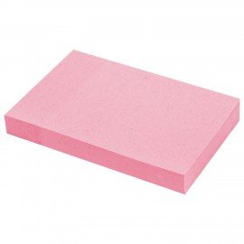 Блок самоклеящийся (стикеры) STAFF STANDARD, ПАСТЕЛЬНЫЙ 76х51 мм, розовый, 100 листов, 116584