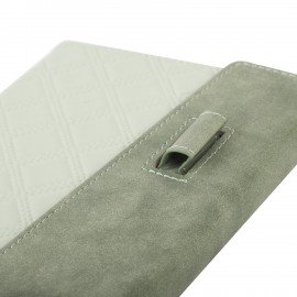 Ежедневник недатированный А5 145х215мм BRAUBERG Stitch, под кожу, магнит, 160л, оливковый, 116588