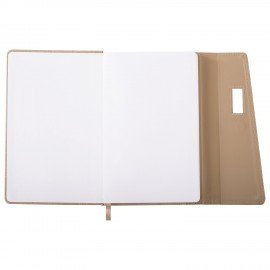 Ежедневник недатированный А5 145х215мм BRAUBERG Stitch, под кожу, магнит, 160л, бежевый, 116590